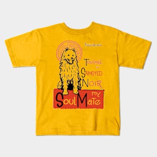 Funny Samoyed Owner Gift Samoyed Art Kids T-Shirt